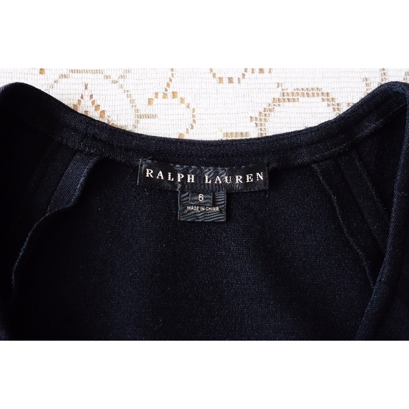 Ralph Lauren Black Label Black Wool Dress sz 6 - Picture 3 of 3